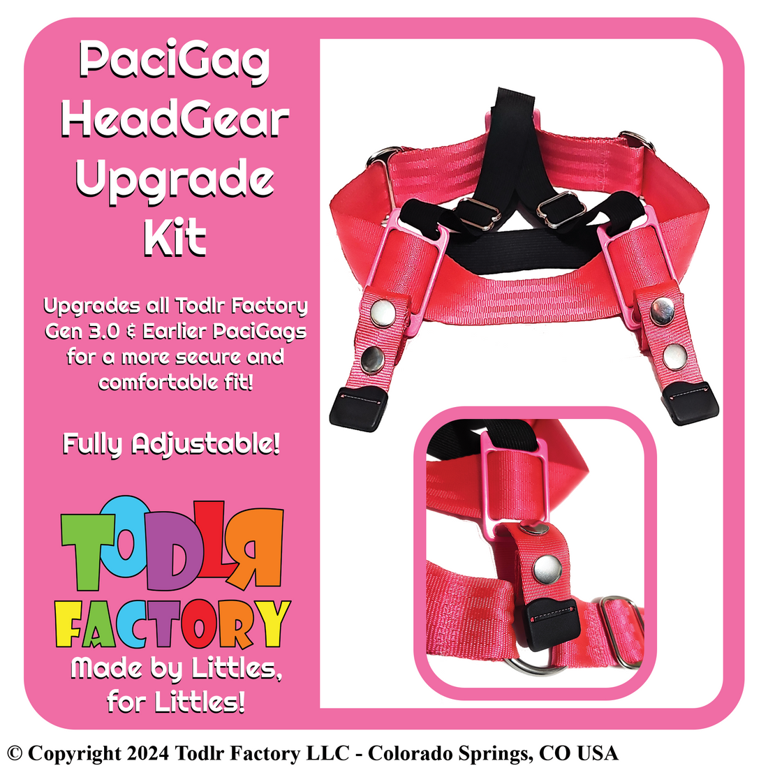 Todlr Factory PaciGag Gen 3.1 Upgrade Kit - Adjustable Headgear [Upgra ...