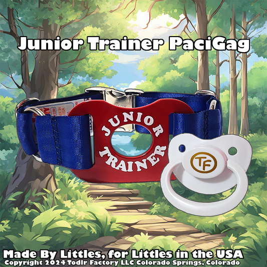 Todlr Factory Junior Trainer PaciGag Adult Pacifier Gag ABDL Little Ageplay Pokémon Inspired Cosplay Adjustable Heavy Duty Paci USA Made